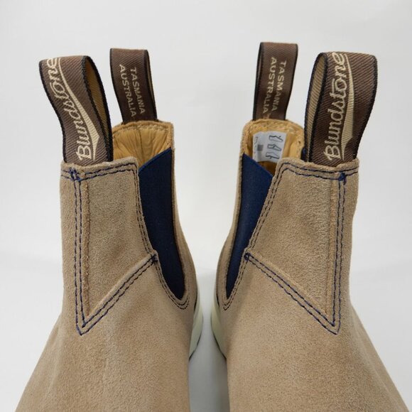 Blundstone 2146 Sneaker Chelsea Ankle Boots US 8 Suede Sand Beige Navy Comfy NEW - Picture 4 of 13